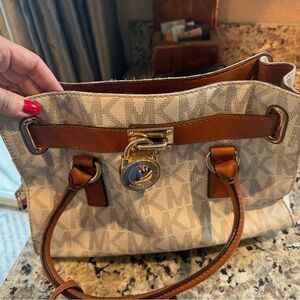 Michael Kors Brown and Cream Women's Bag